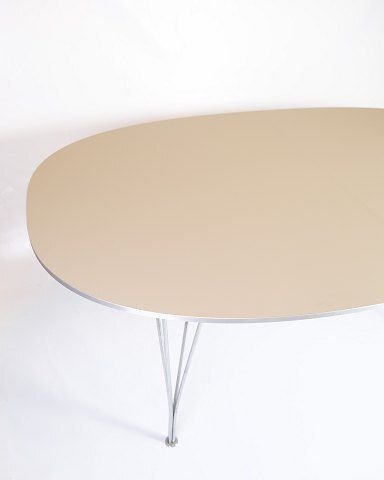 Superellipse Dining Table   Model B616   Laminate Grey   Piet Hein & Bruno Mathsson/Arne Jacobsen   Fritz Hansen photo vinterior