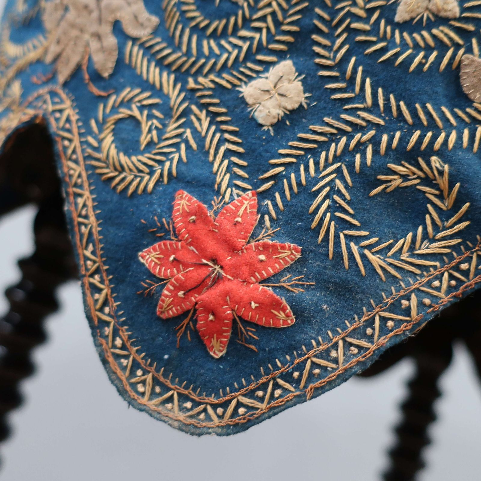 19th Century Crewel Work Bobbin Table photo Furniture