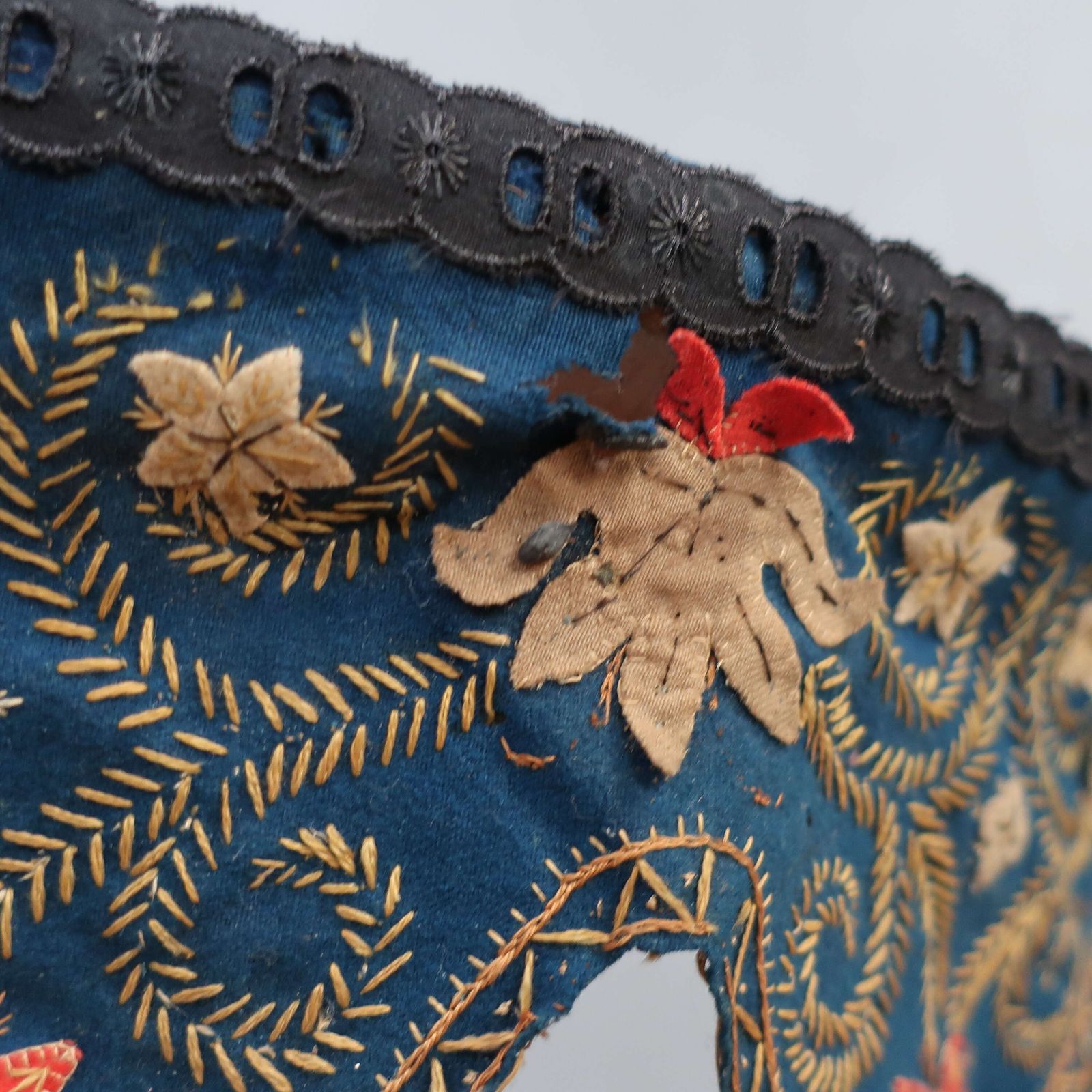 photo for sale 19th Century Crewel Work Bobbin Table