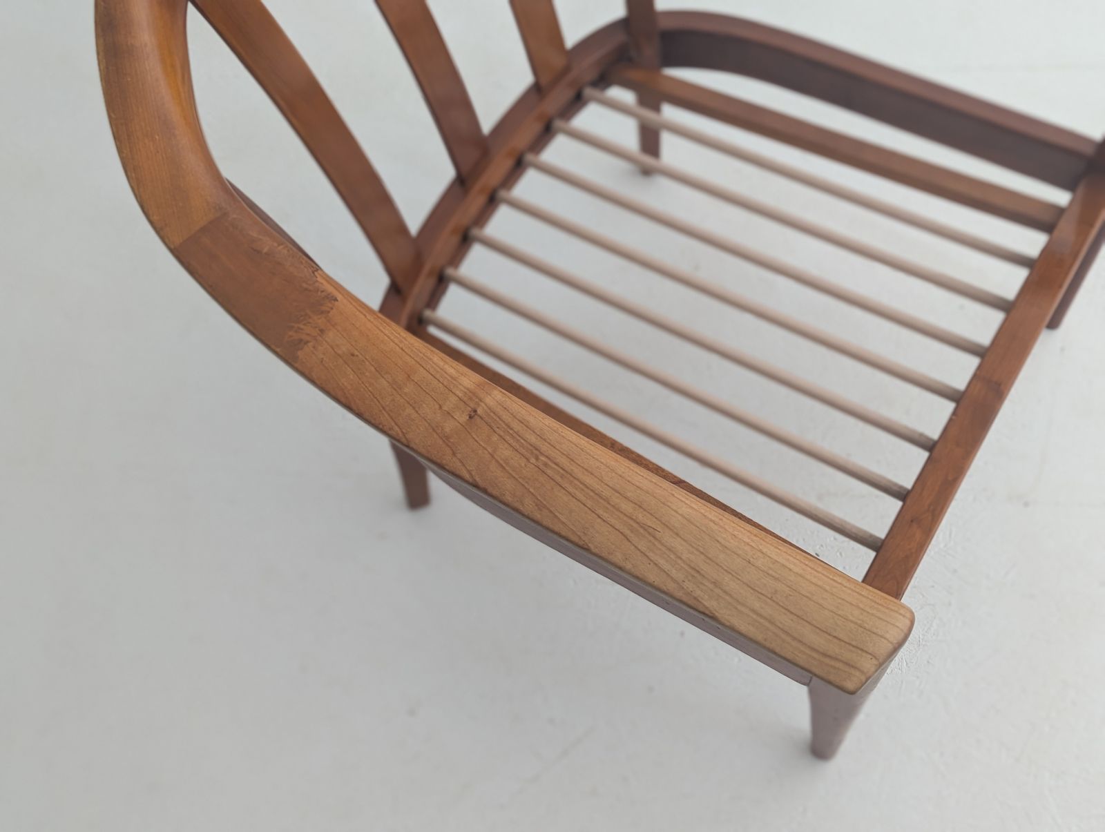 990.0 Mid Century Wilhelm Knoll Cherry Wood Armchairs, Germany, 1960s photo