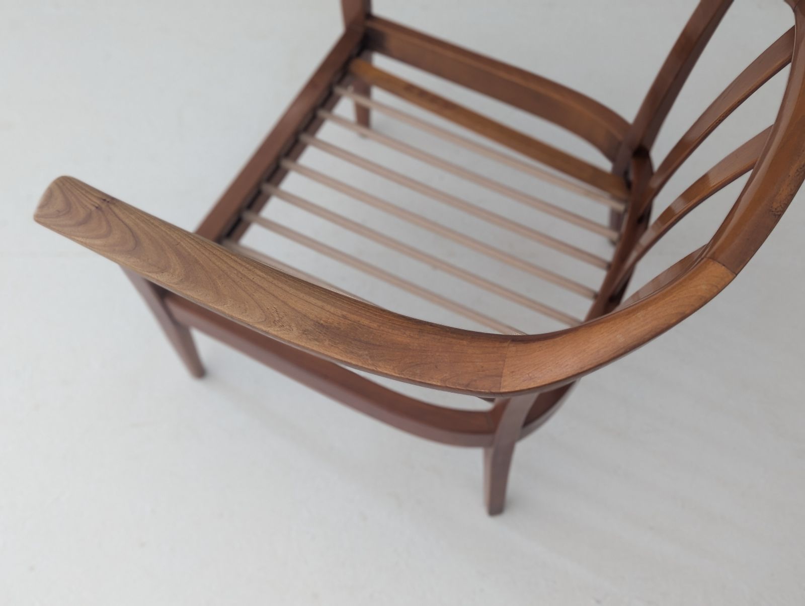 photo vintage Mid Century Wilhelm Knoll Cherry Wood Armchairs, Germany, 1960s