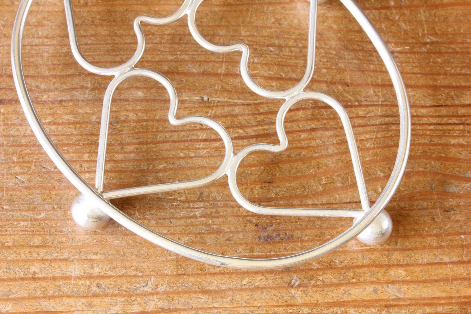 Antique Silver Plate Coaster Trivet. Ct Burrows Teapot Stand. Heart Design. photo 125.0