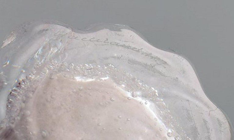 Willy Johansson For Hadeland, Sweden, Ribbed "Atlantic" Vase In Clear Art Glass photo buy