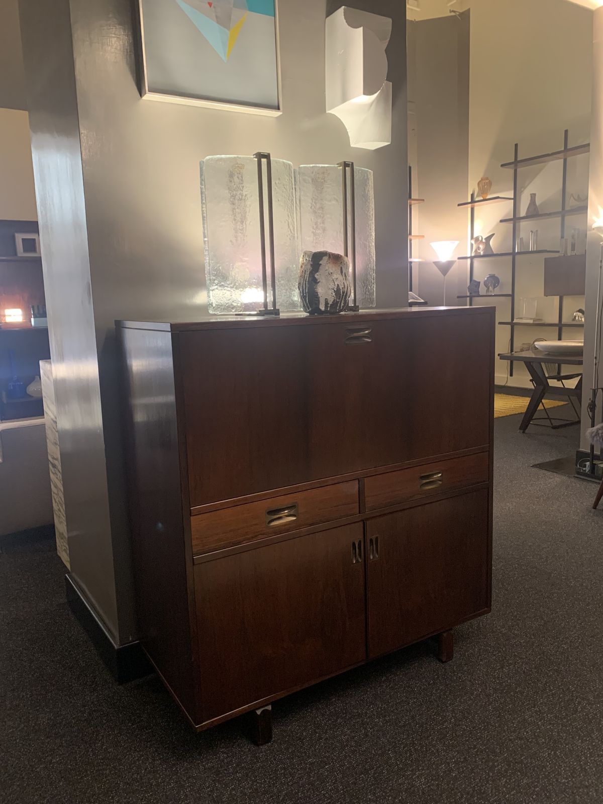 Stildomus, Bar/Cabinet In Rosewood With Metal Details, Italy, 1960s photo buy