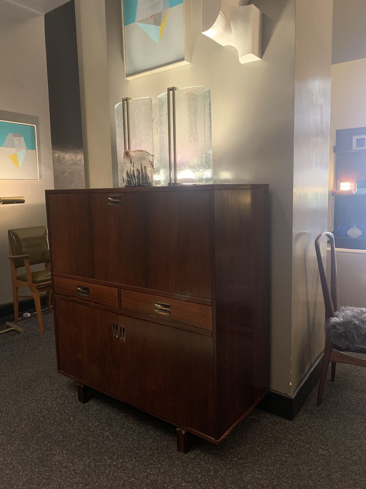 photo furniture Stildomus, Bar/Cabinet In Rosewood With Metal Details, Italy, 1960s