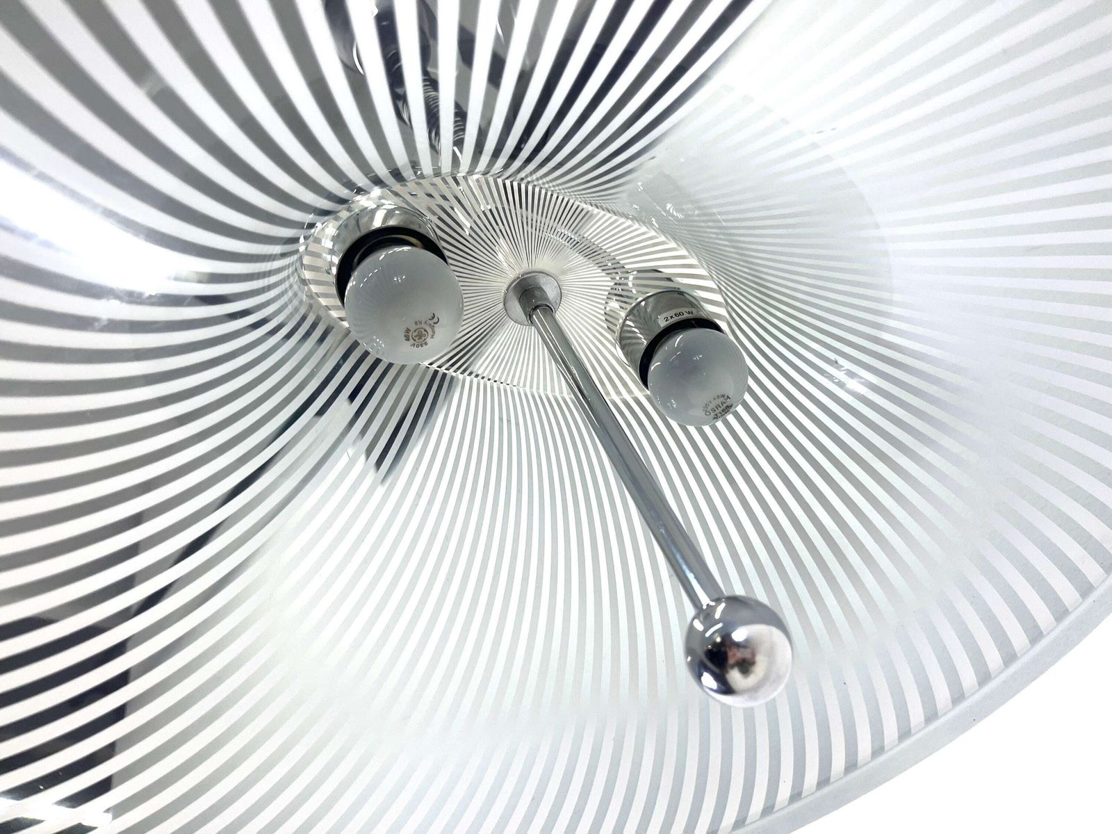 Meblo Pendant Lamp 1970's / Striped Acrylic Pendant Lamp Edel Acryl / Adjustable Lamp / Pull Down Lamp / Elegant Lamp photo buy