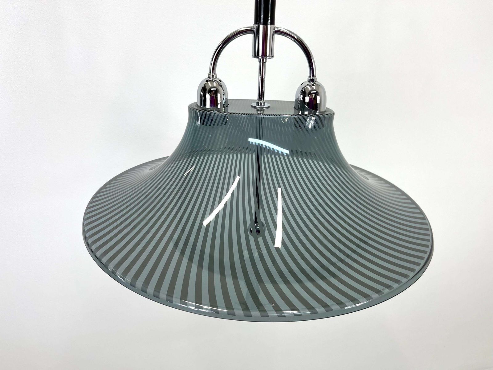 Meblo Pendant Lamp 1970's / Striped Acrylic Pendant Lamp Edel Acryl / Adjustable Lamp / Pull Down Lamp / Elegant Lamp photo vintage
