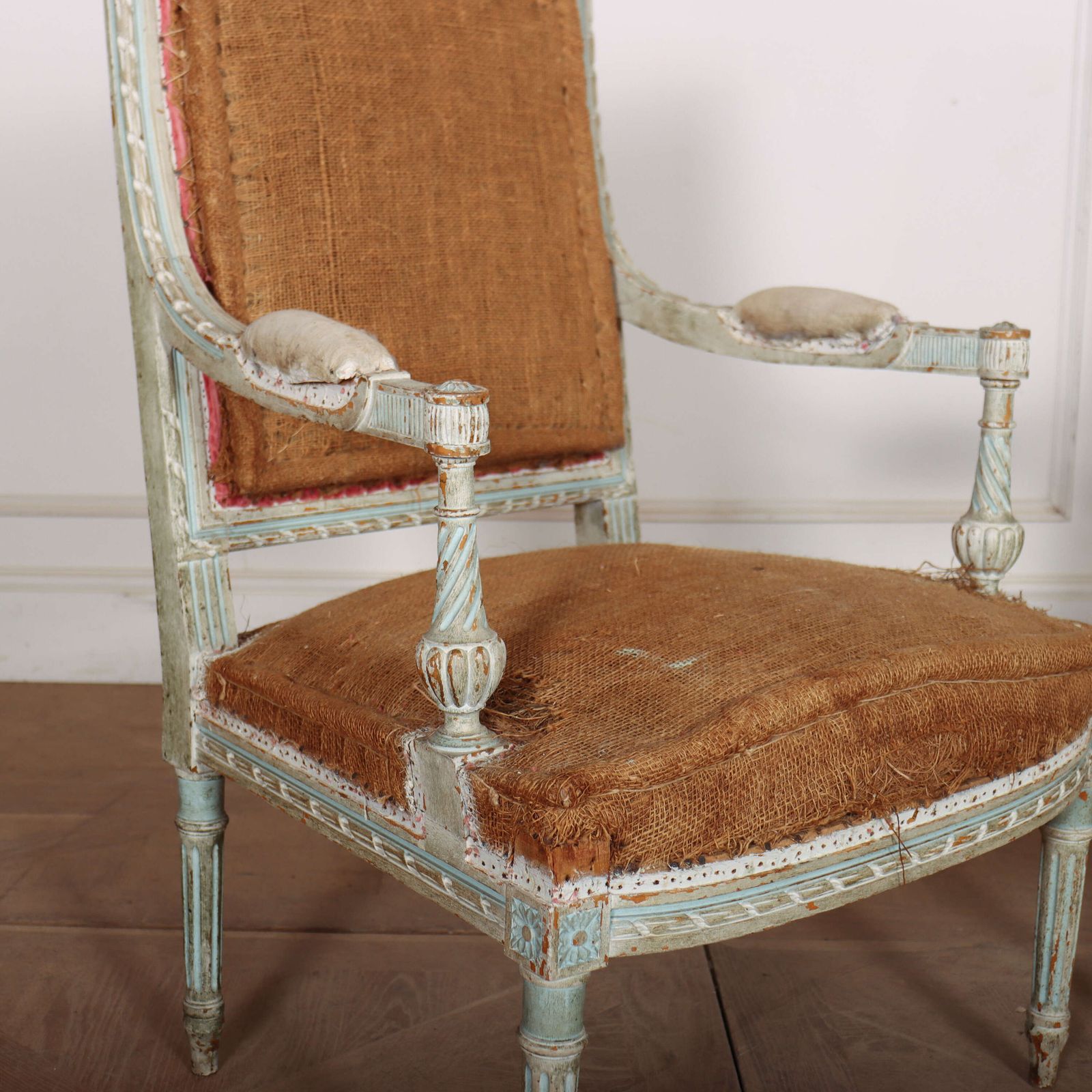 Pair Of Original Painted French Fauteuils photo for sale