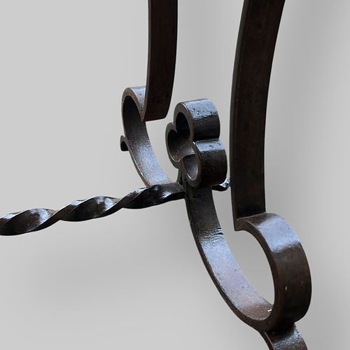 A French Wrought Iron Marble Topped Table photo 485.0