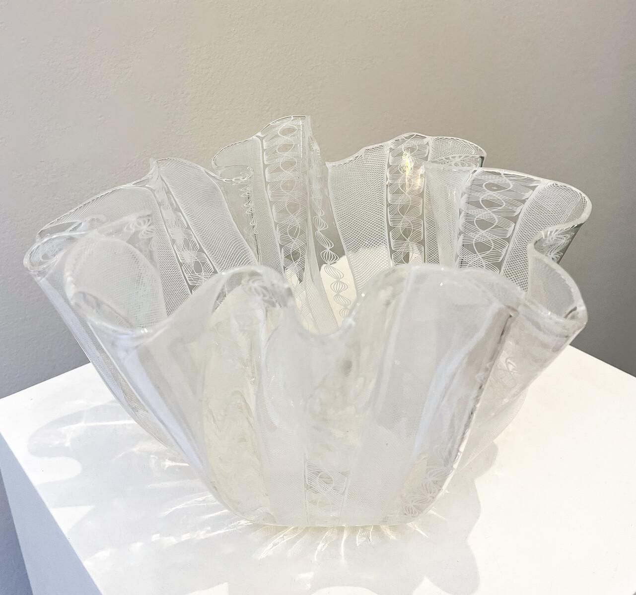 Vase "Fazzoletto Zanfirico" By Fulvio Bianconi For Venini, Italy, 1950s photo for sale