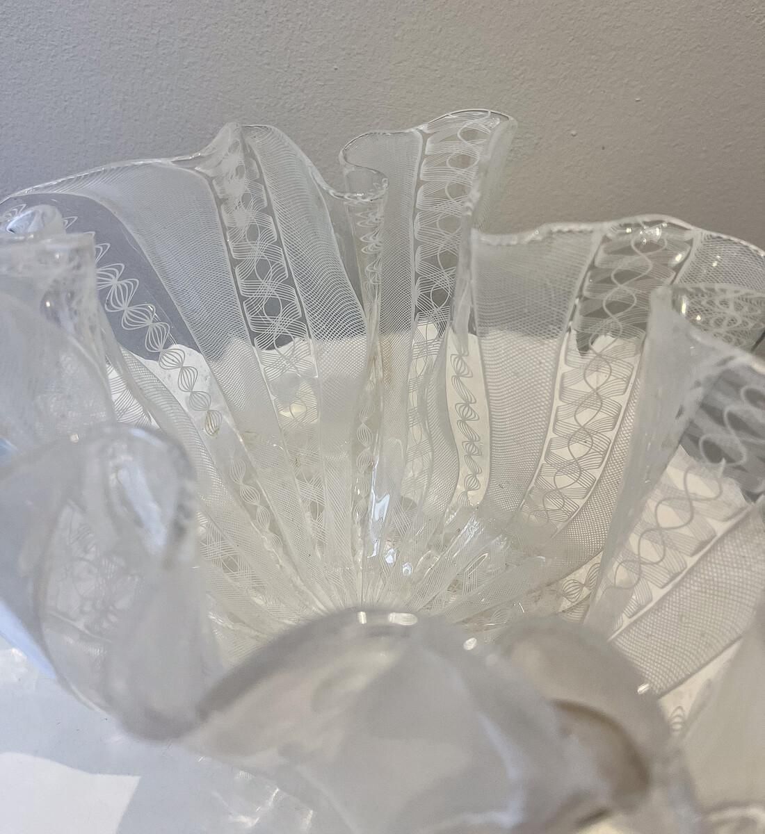 Vase "Fazzoletto Zanfirico" By Fulvio Bianconi For Venini, Italy, 1950s photo vinterior