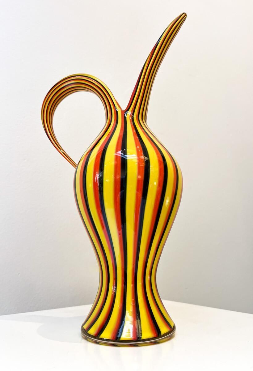 "Rigati" Carafe By Anna Gili For Salviati, Italy, 1990s photo furniture