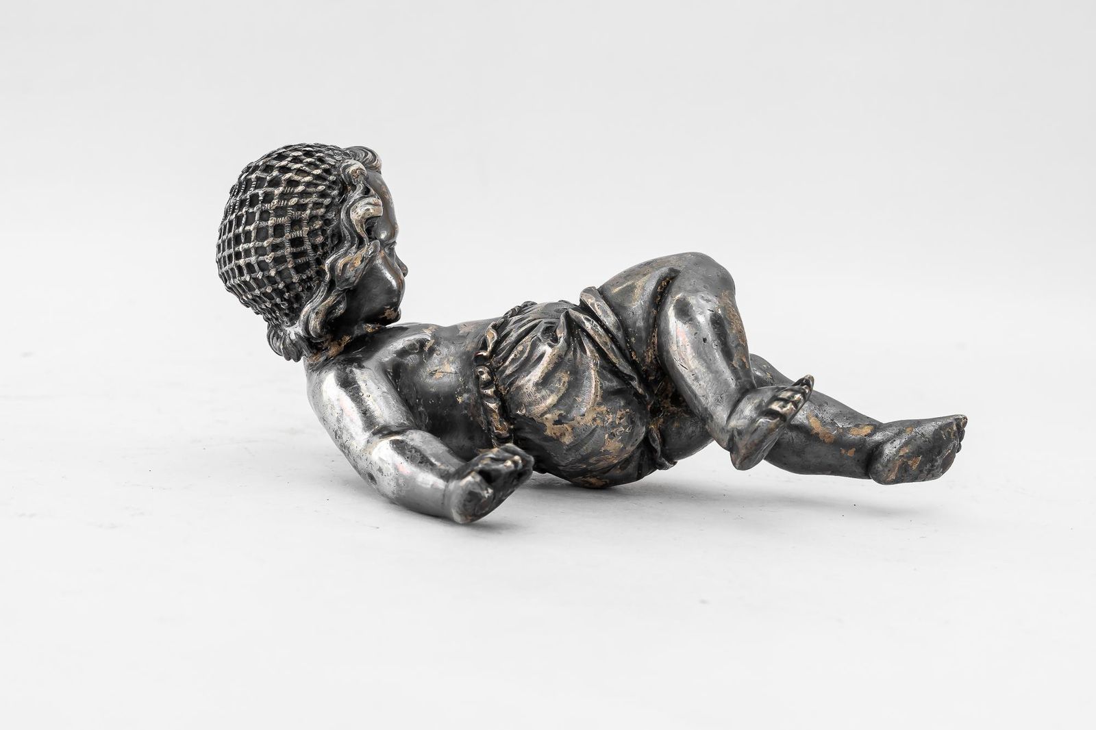 Art Deco Bronze (Silvered) Paperweight Putto Vienna Around 1920s photo 399.0