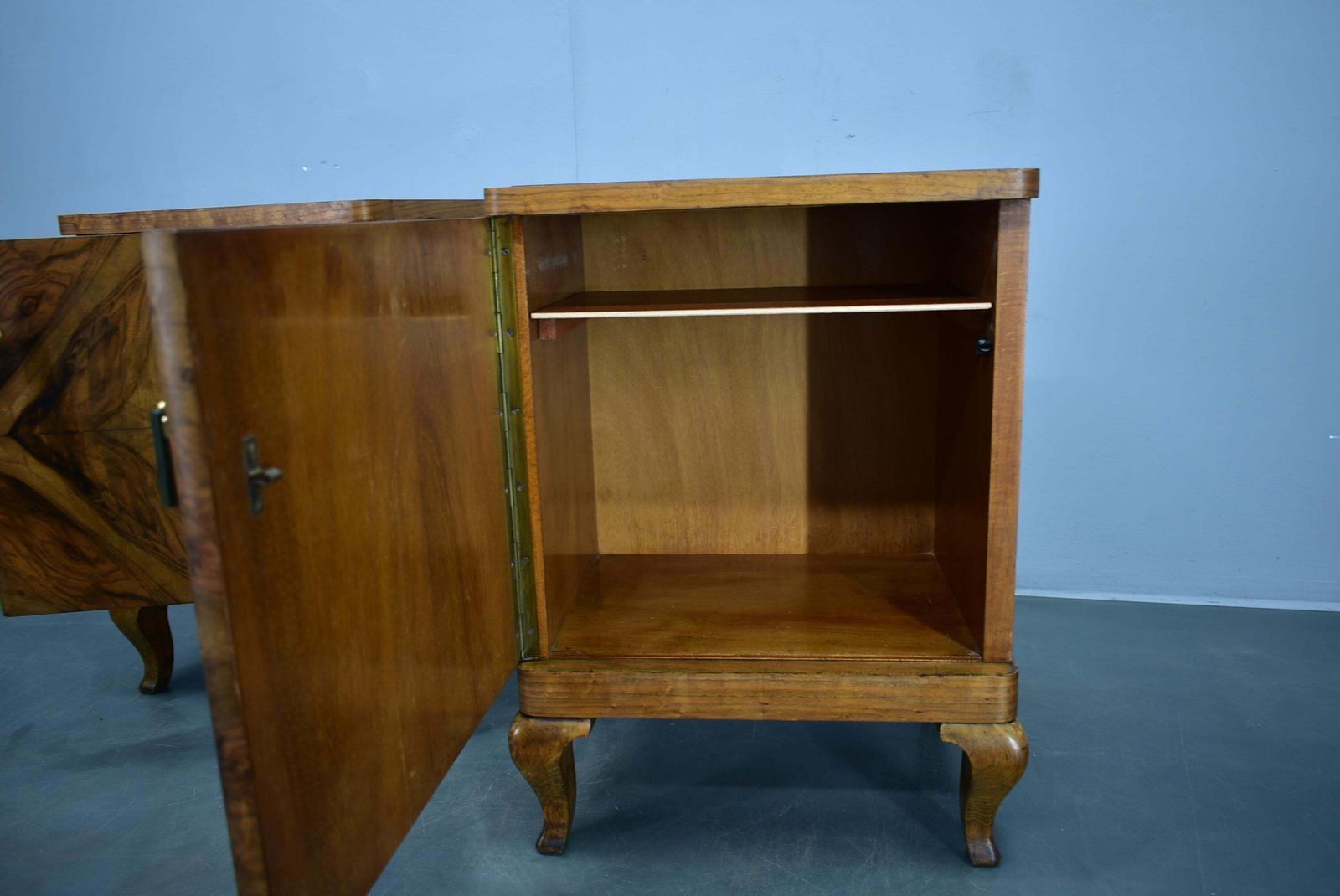 photo furniture 1932s Pair Of Art Deco Bedside Tables, Czechoslovakia