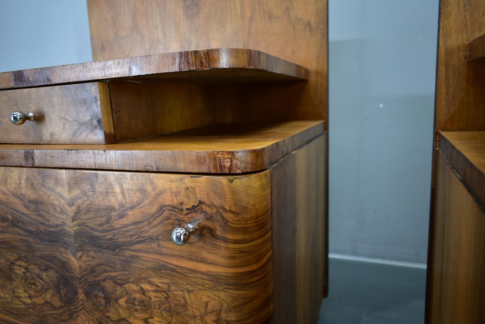 1939s Pair Of Art Deco Bedside Tables, Czechoslovakia photo for sale