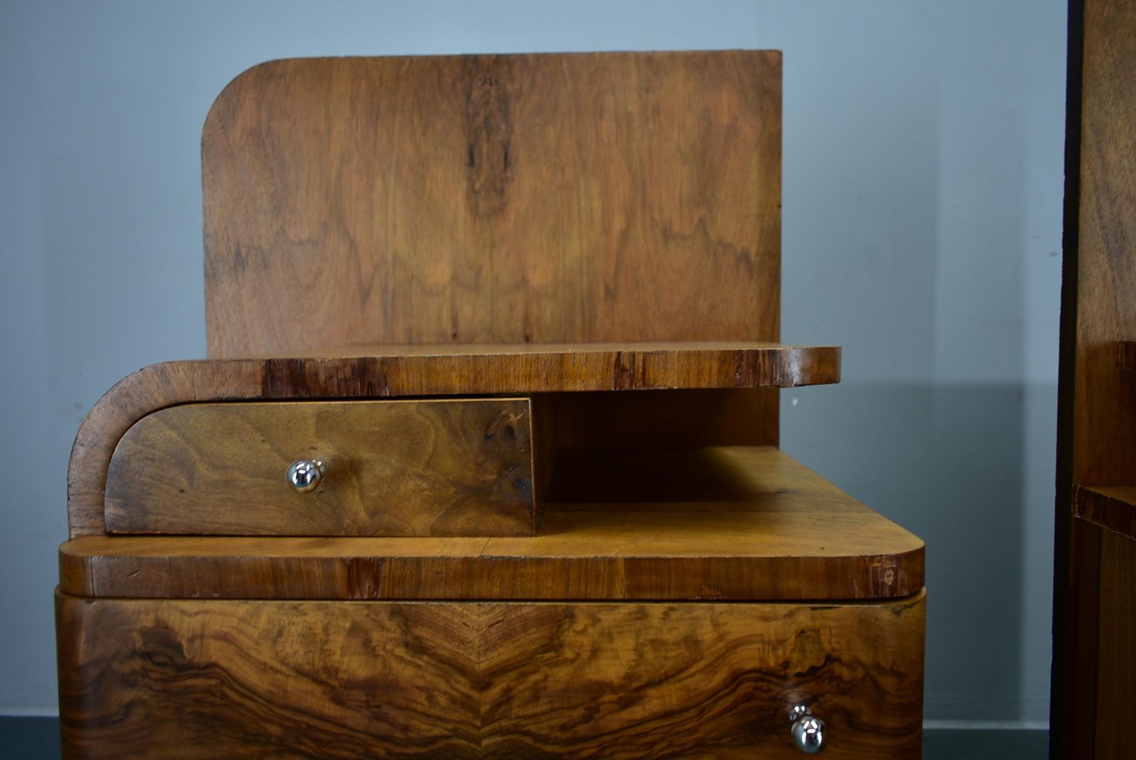 1939s Pair Of Art Deco Bedside Tables, Czechoslovakia photo Furniture