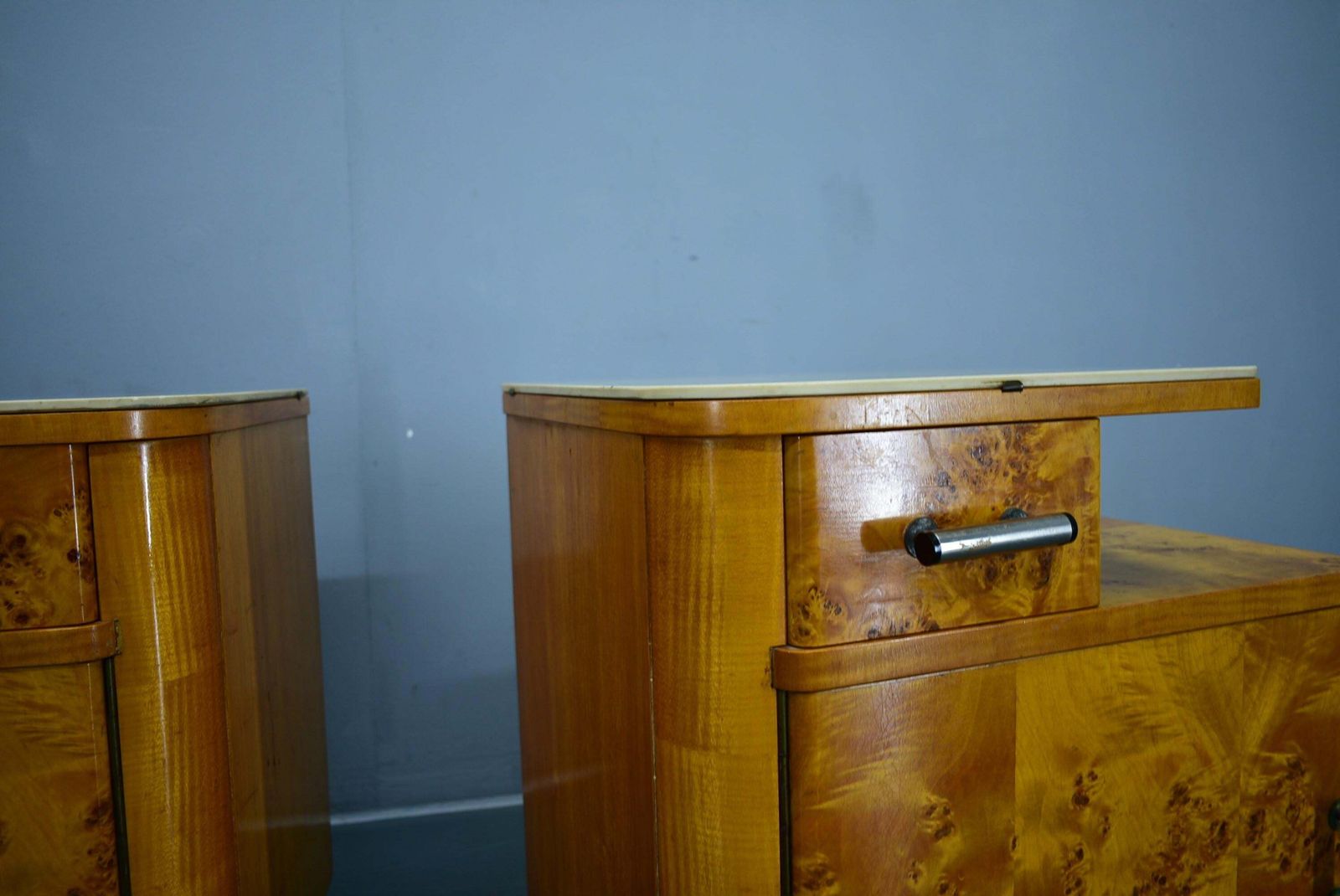 1940s Set Of Bedside Tables By Jindrich Halabala, Czechoslovakia photo Furniture