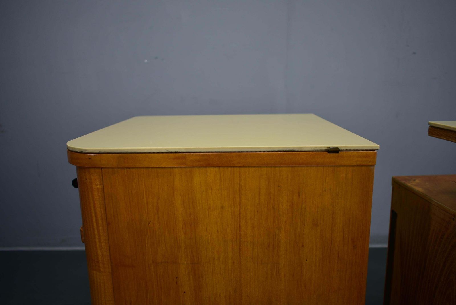 photo vinterior 1940s Set Of Bedside Tables By Jindrich Halabala, Czechoslovakia
