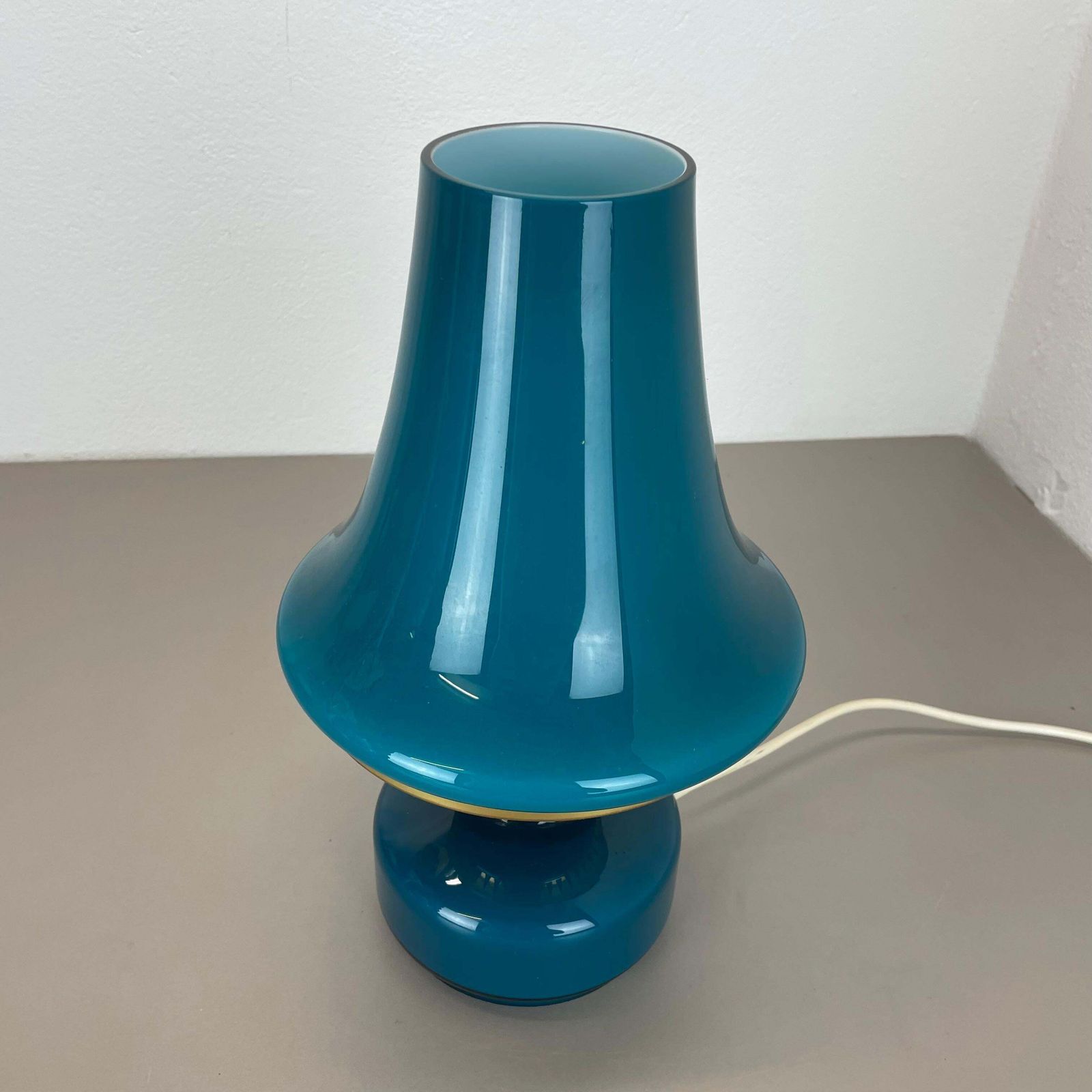 Green Glass Desk Lamp By Hans Agne Jakobsson For Haj Ab Markaryd, Sweden 1960s photo for sale