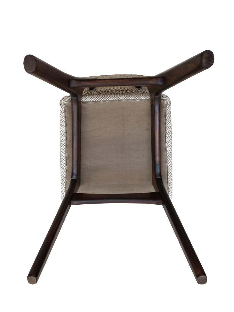 Mid Century Butterfly Dining Chair, Peony Cotton, Poland, 1960s photo vintage