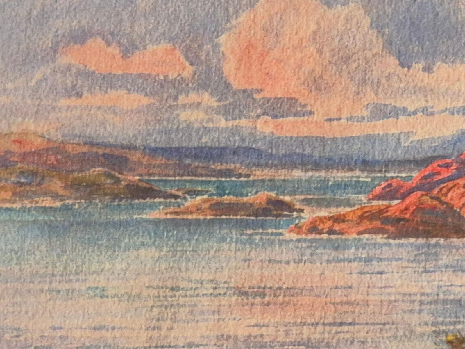 Stockholm Archipelago, Watercolor, Swedish Painter Anna Gardell Ericson photo Art