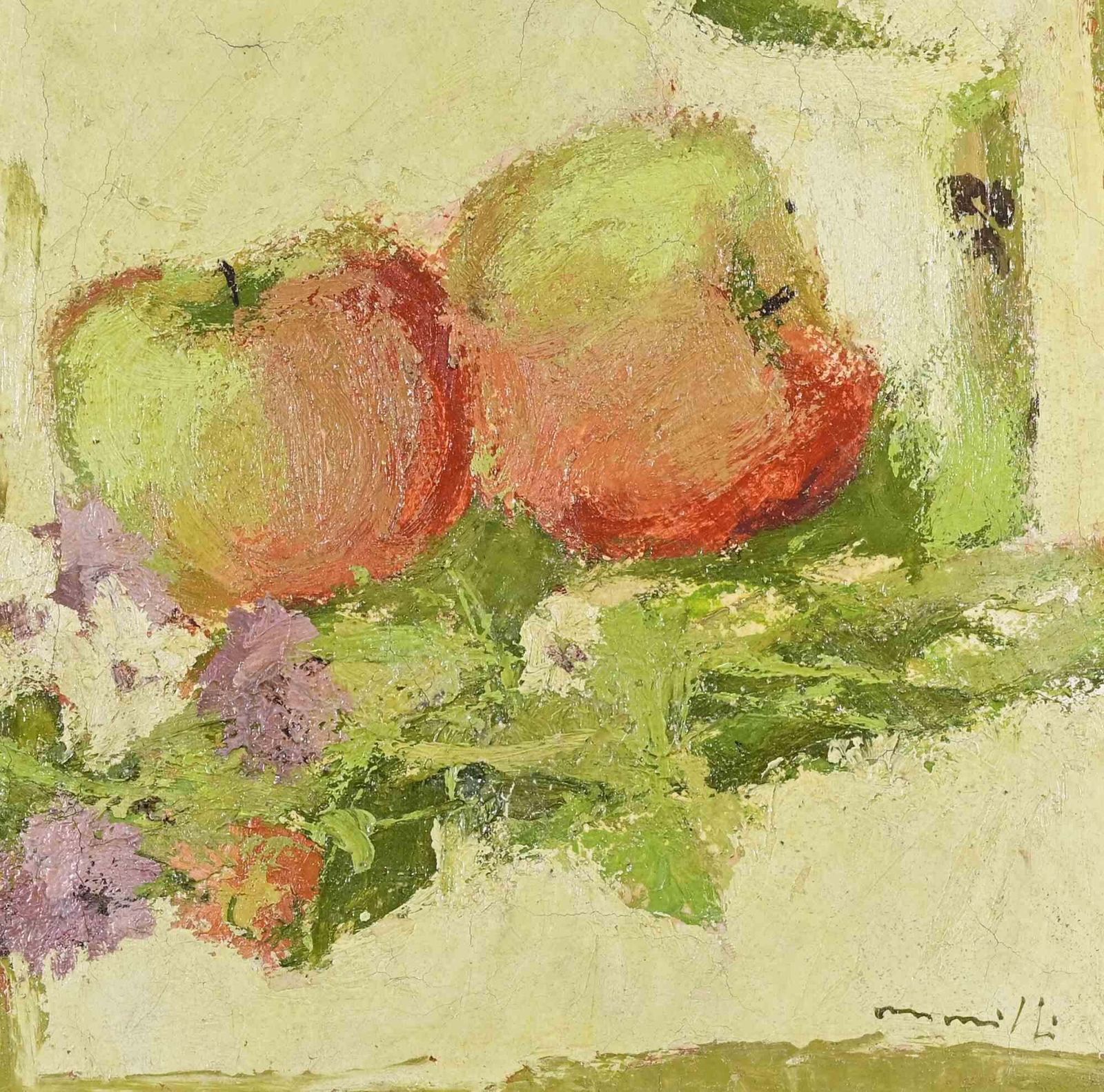 Franco Marzillistill Life   Oil Painting By Franco Marzilli   1970s1970s photo for sale