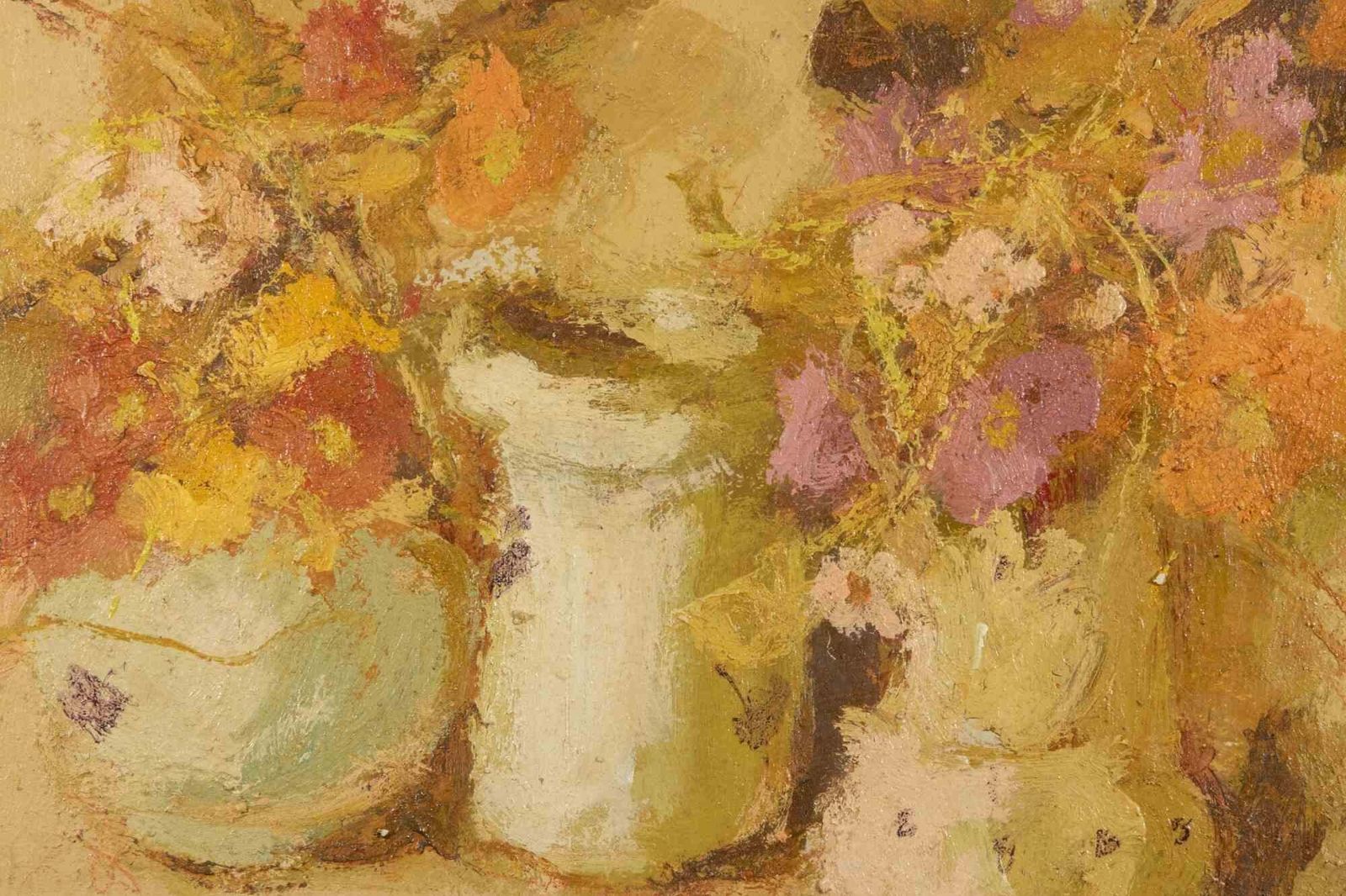 Franco Marzillistill Life   Oil Painting By Franco Marzilli   1970s1970s photo for sale