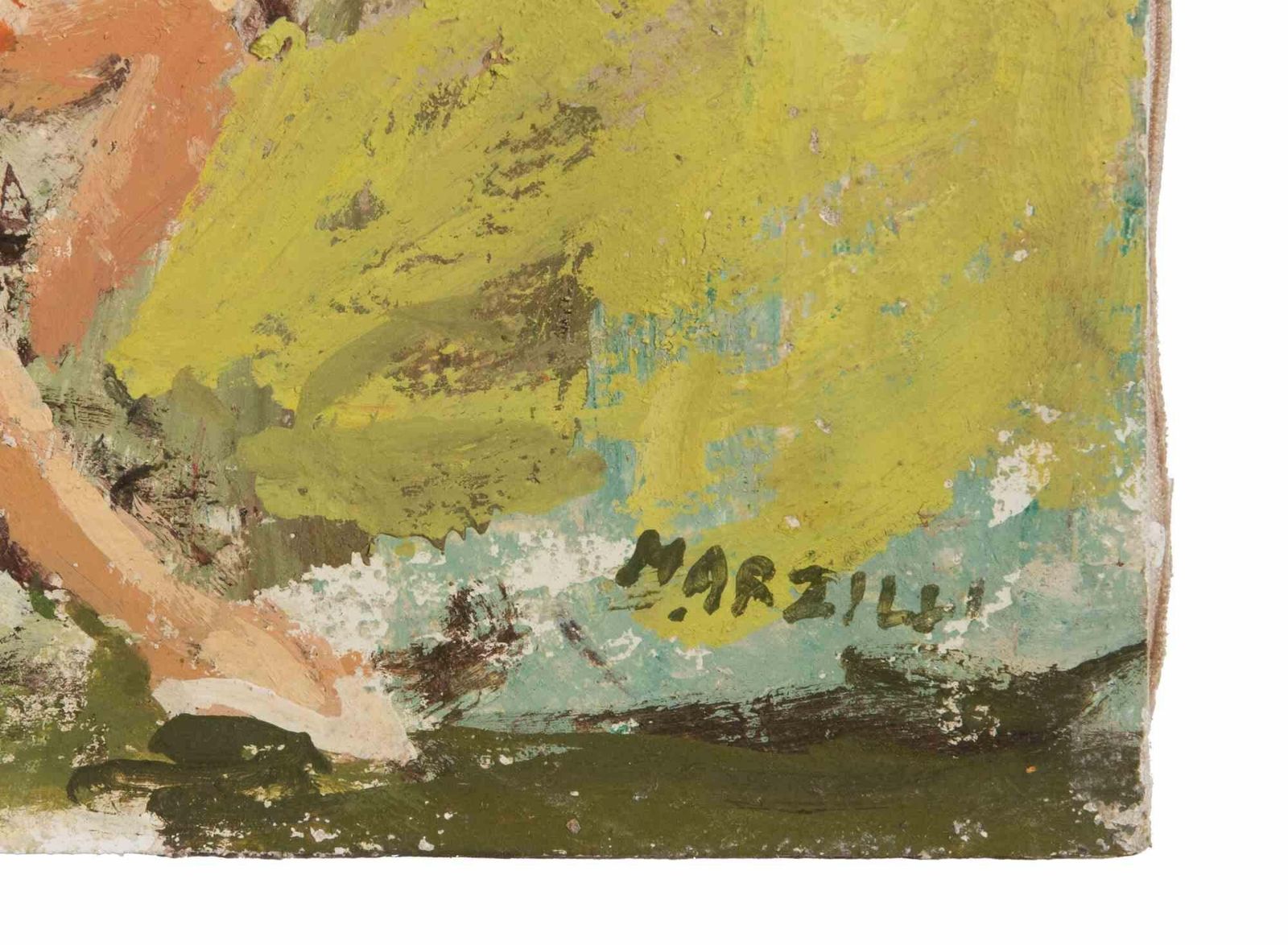 Franco Marzilliballerina  In The Park   Oil Painting By Franco Marzilli   1970s1970s photo Art