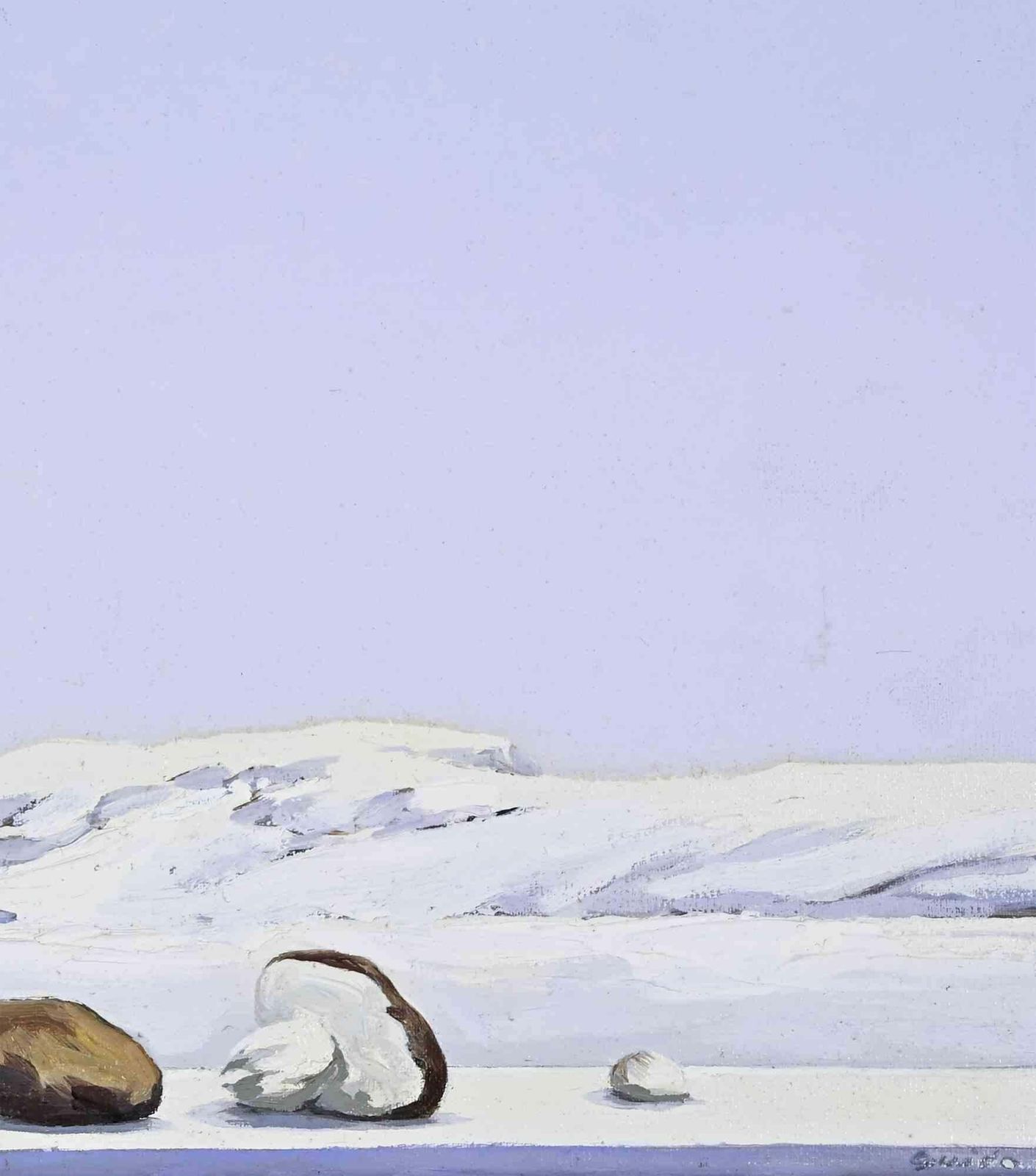 Gino Guidathe First Snowfall   Paint By Gino Guida   1980s1980s photo for sale