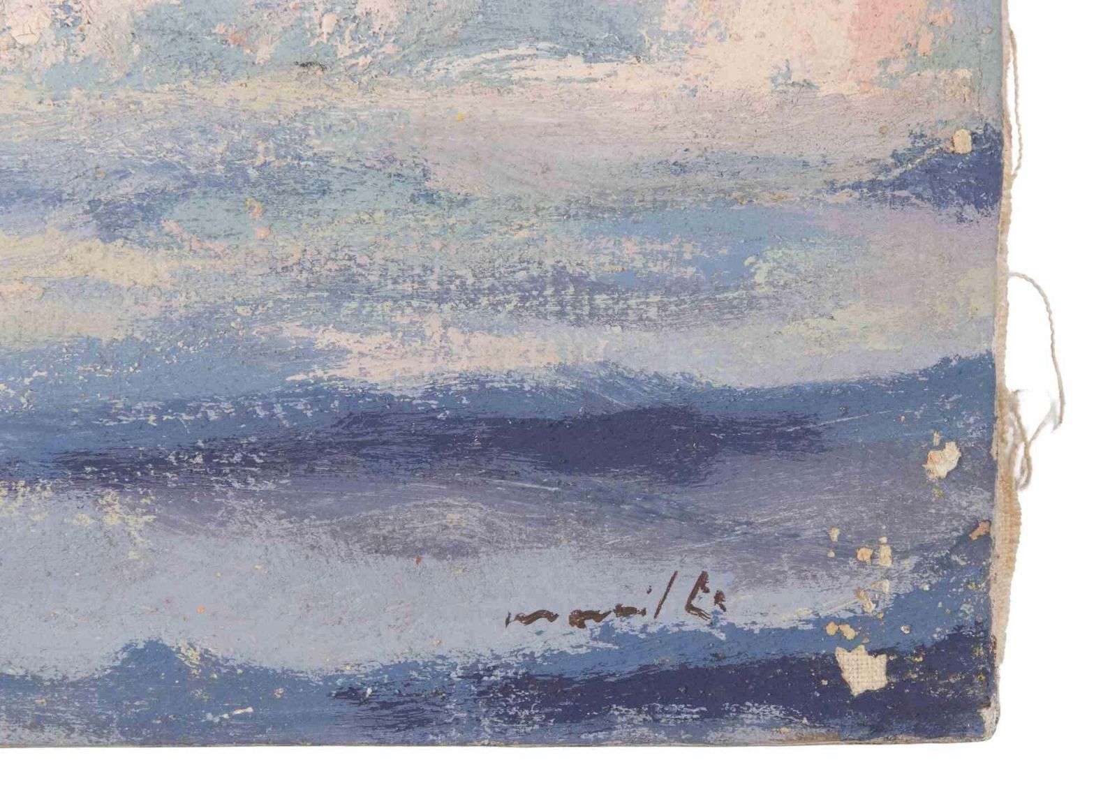 Franco Marzillisea View   Oil Painting By Franco Marzilli   1970s1970s photo Art