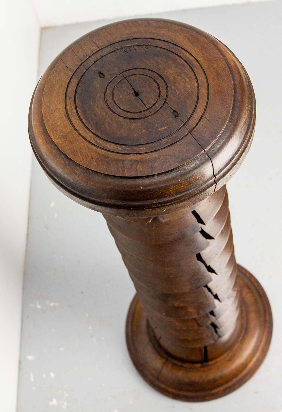 French Midcentury Turned Beech Pedestal Or Plant Holder  Dudouyt Style, C. 1940 photo buy