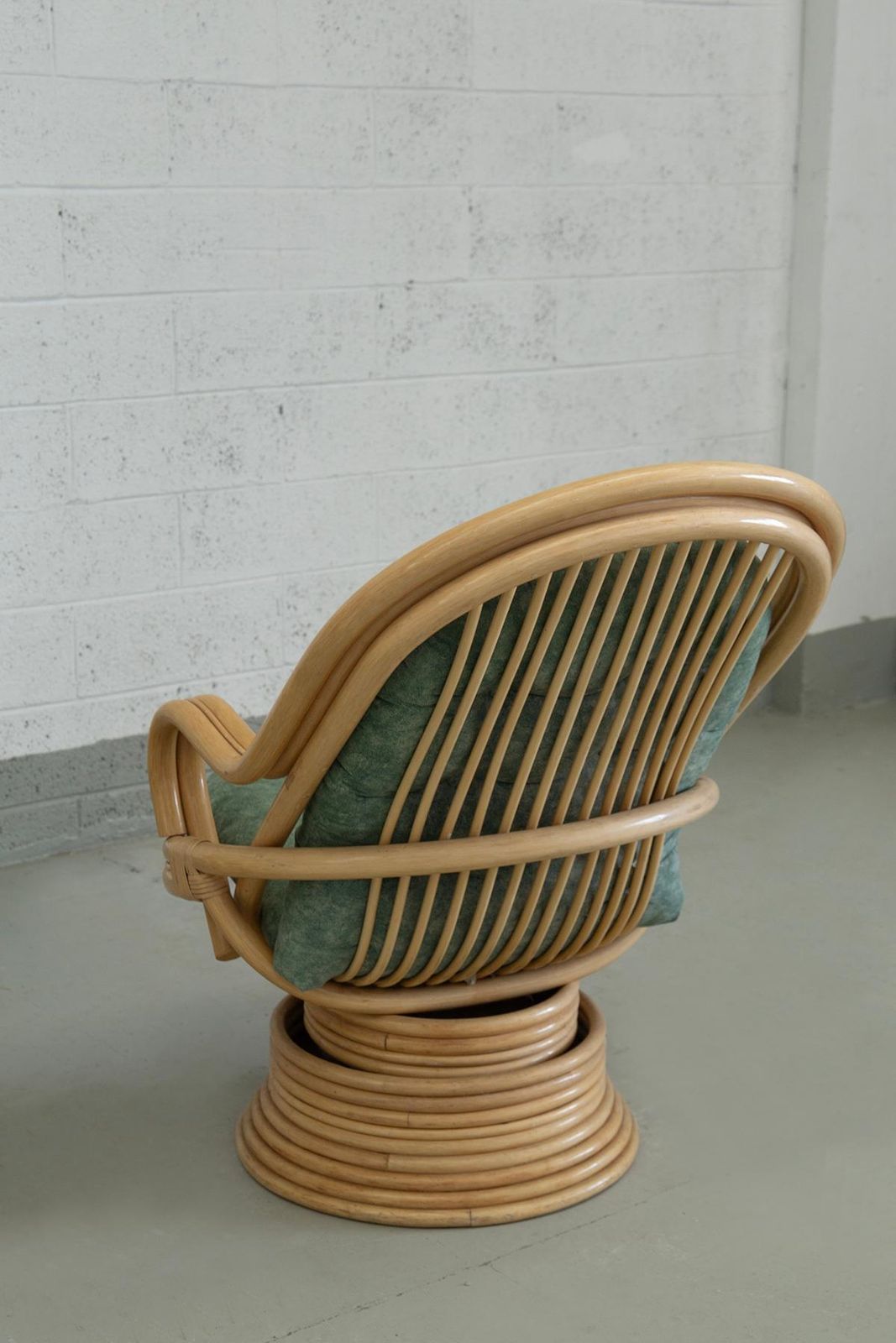 Rattan And Bamboo Rocking Armchairs Attributed To Axel Enthoven photo vintage