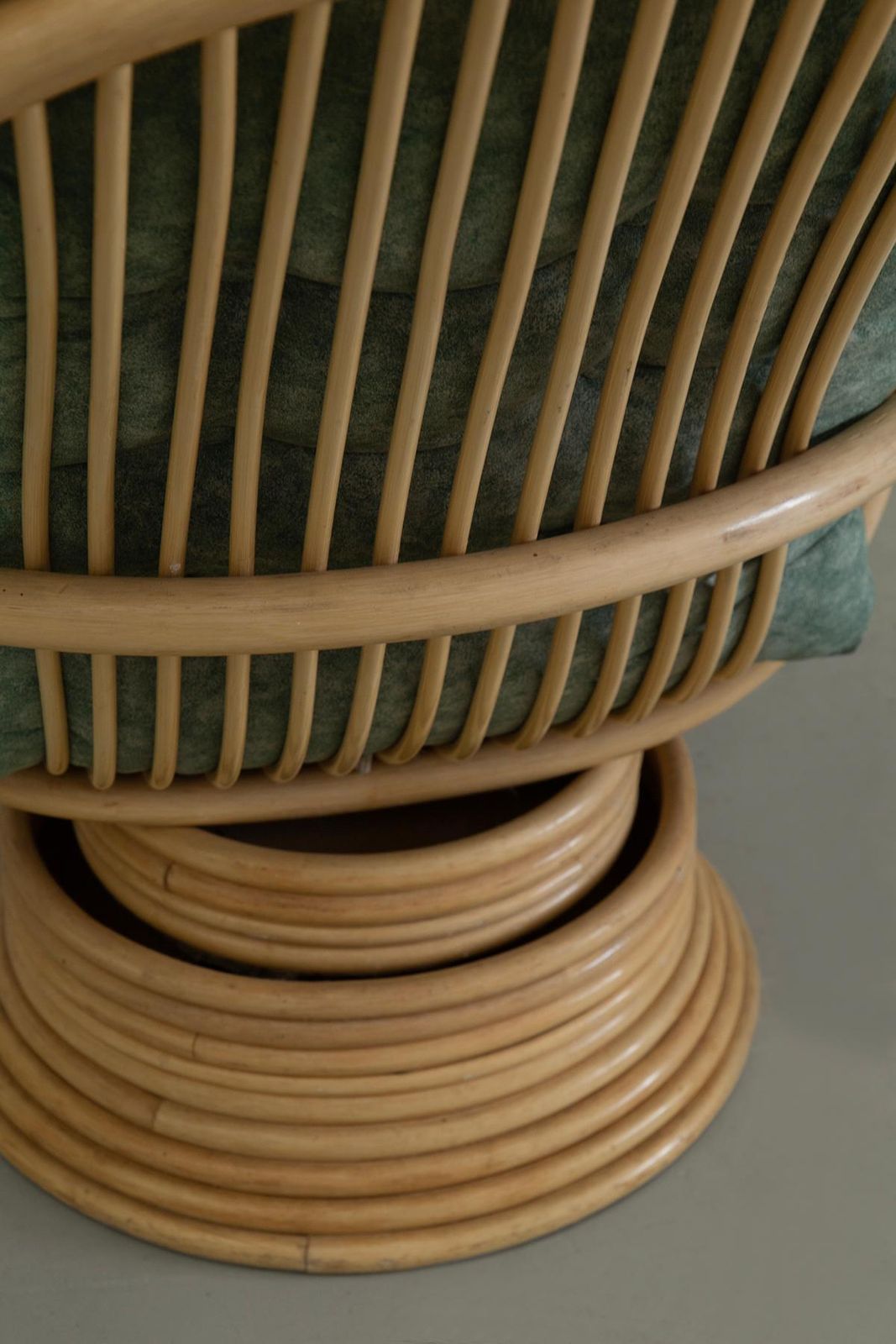 photo furniture Rattan And Bamboo Rocking Armchairs Attributed To Axel Enthoven