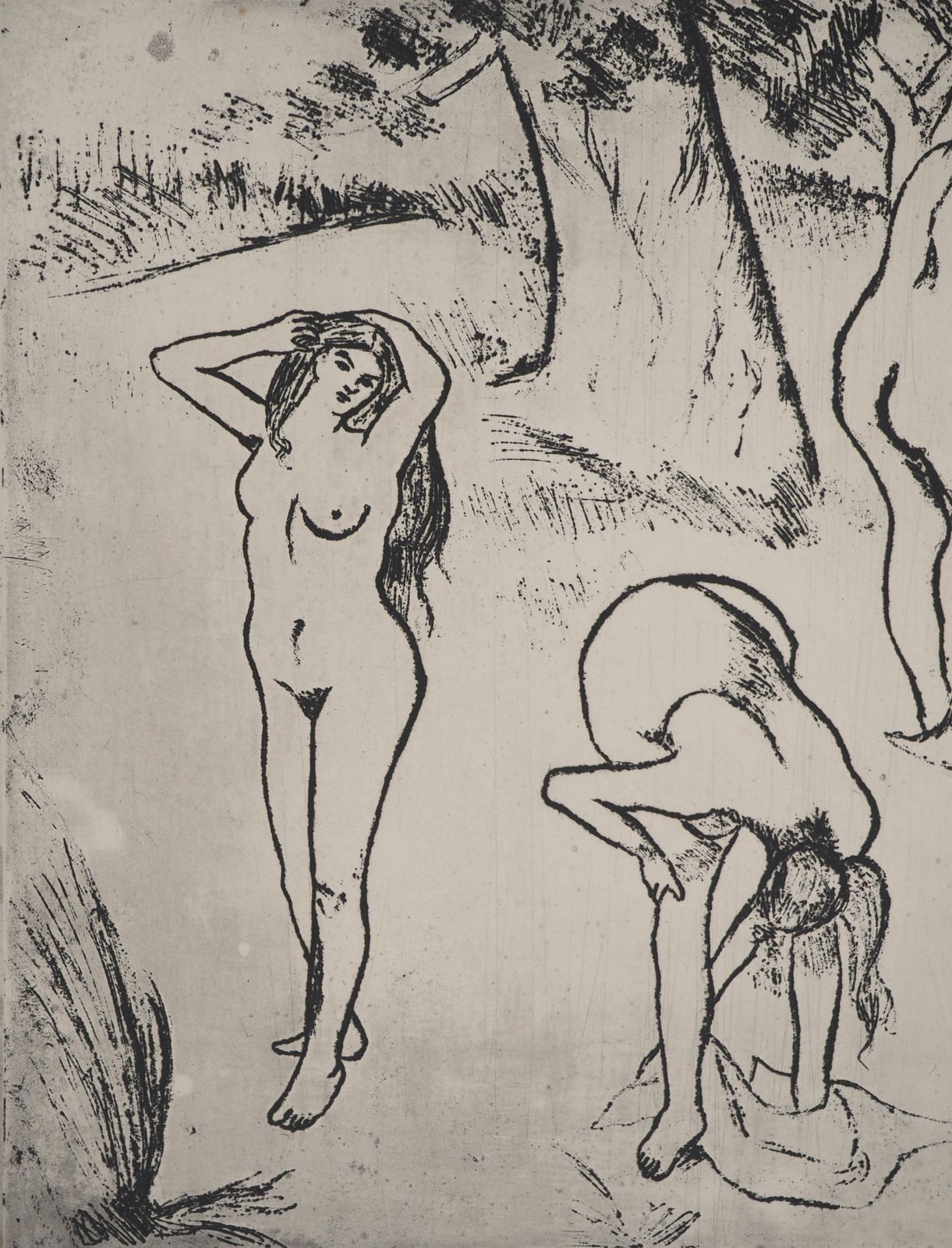 Suzanne Valadonnaked Women Under The Trees    Original Etching Signed (Petrides #E9)1932 photo 1776.0