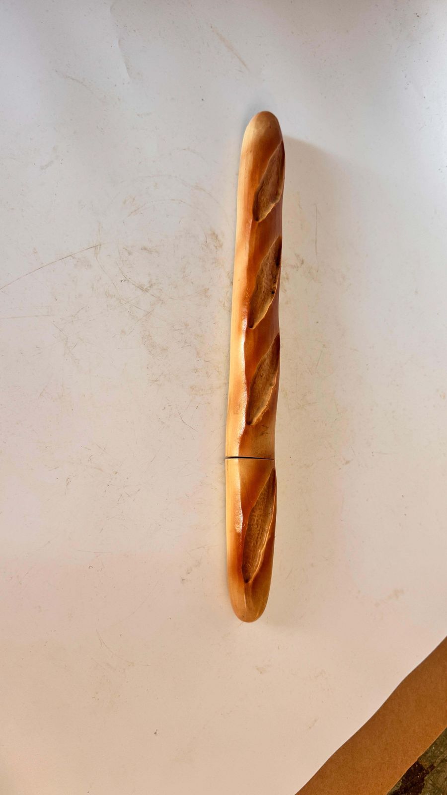 French Baguette Knife – Wood & Metal Trompe L’œil – France, 20th Century photo for sale