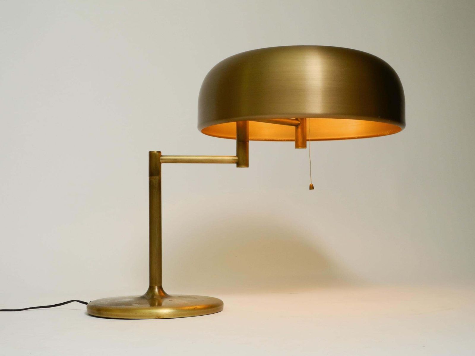 Extraordinary Heavy 1960s Xxl Brass Table Lamp By Staff With A Swivel Joint photo vinterior