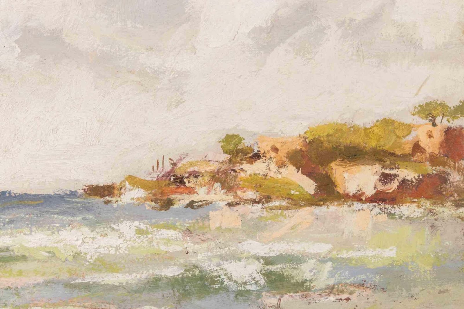 Franco Marzilliseaview   Oil Painting By Franco Marzilli   1970s1970s photo for sale