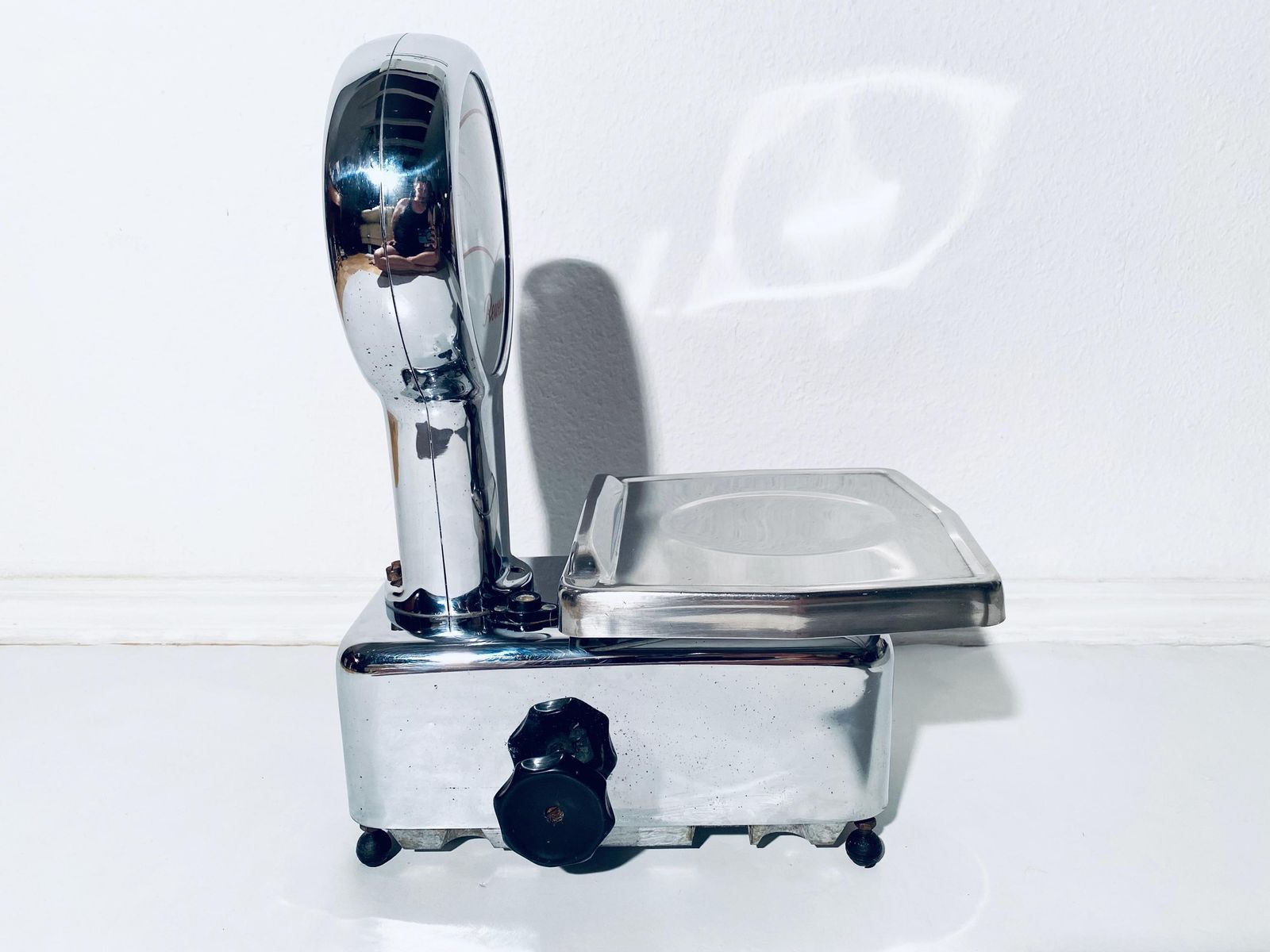 1950s Large Silver Rewebo Shop Professional Scale Tn2 / Mid Century Kitchen Decor Germany photo vintage