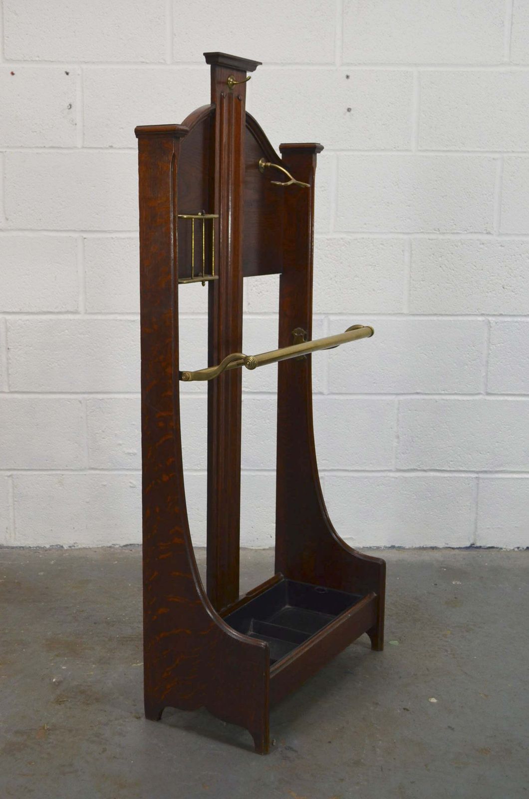 A High Victorian Late 19th Century Oak & Brass Umbrella Stand photo 350.0