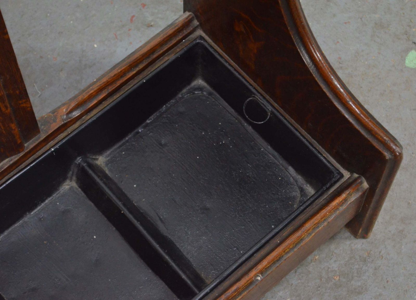 350.0 A High Victorian Late 19th Century Oak & Brass Umbrella Stand photo