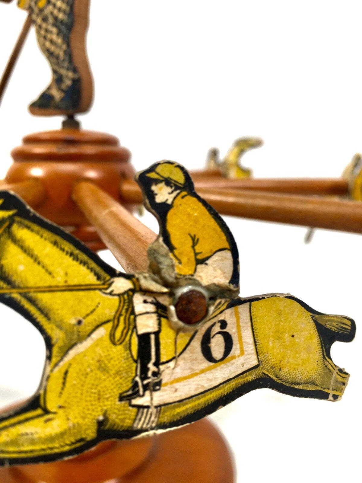 photo for sale Antique 1920s Wooden Charlie Chaplin "Eureka" Horse Racing Bet Game / Art Deco