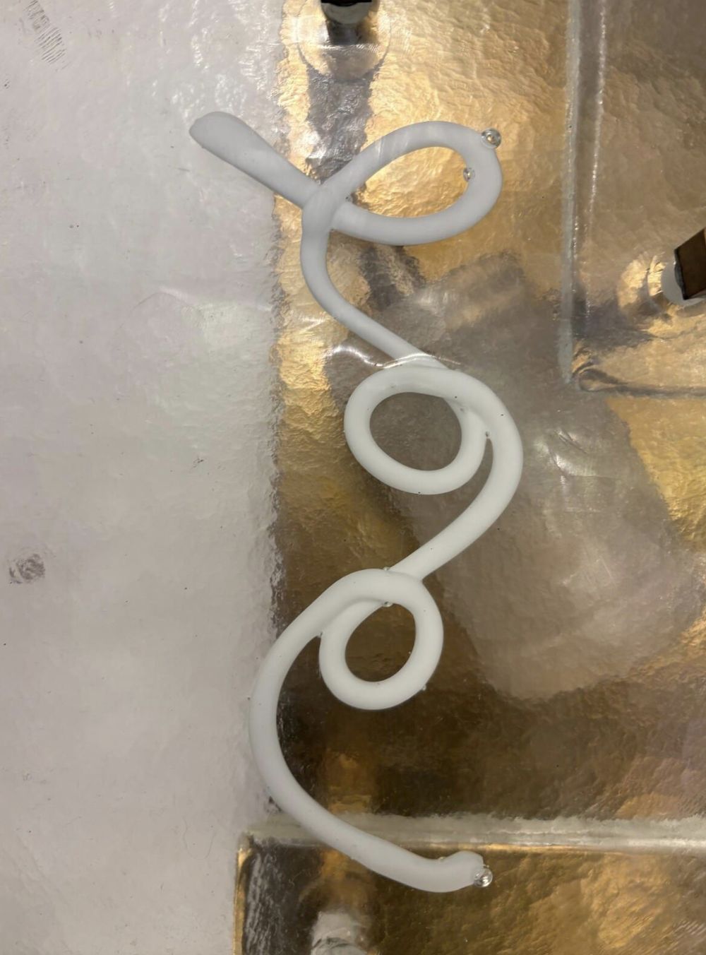 Mid Century Modern Pair Of Wall Lights, Glass And Brass, Italy photo furniture
