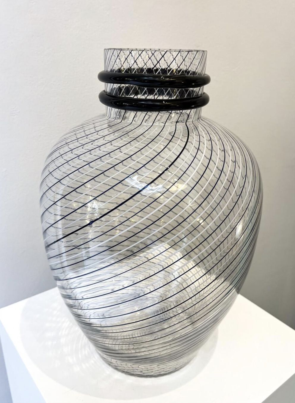 Murano Glass Vase By Fratelli Toso, 1980s photo for sale