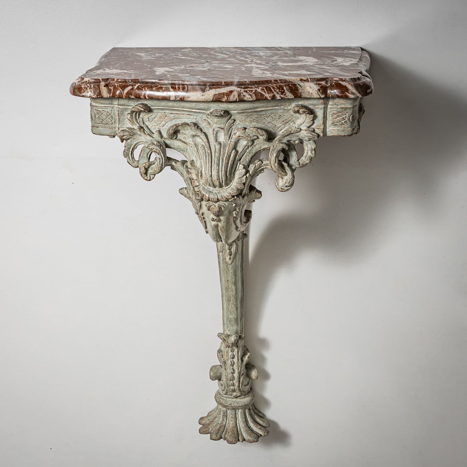 Wall Console With Red Marble Top, Probably France, 2nd Half 18th Century photo furniture