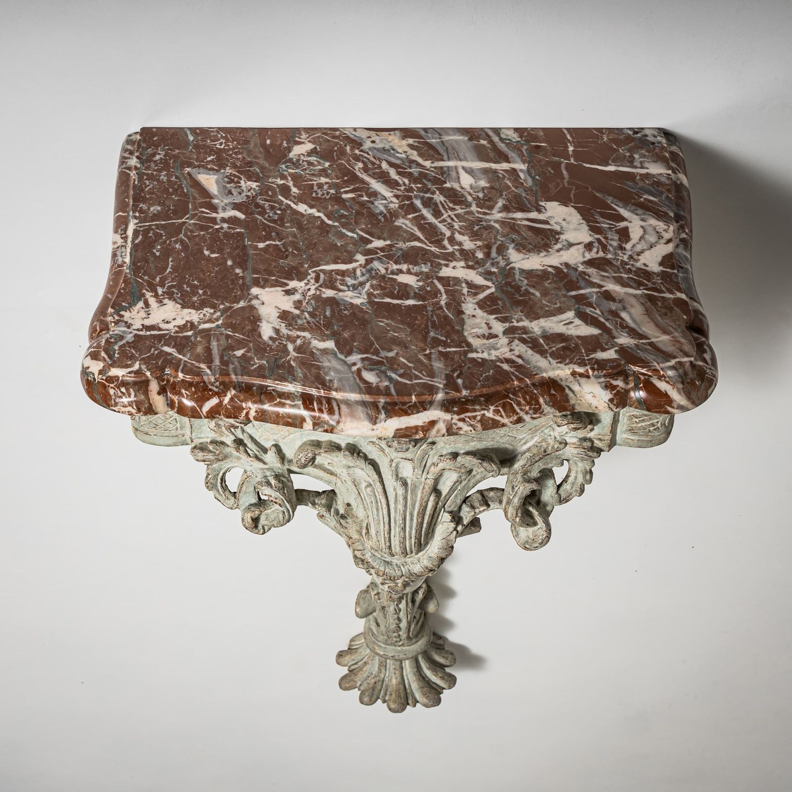 Wall Console With Red Marble Top, Probably France, 2nd Half 18th Century photo 3200.0