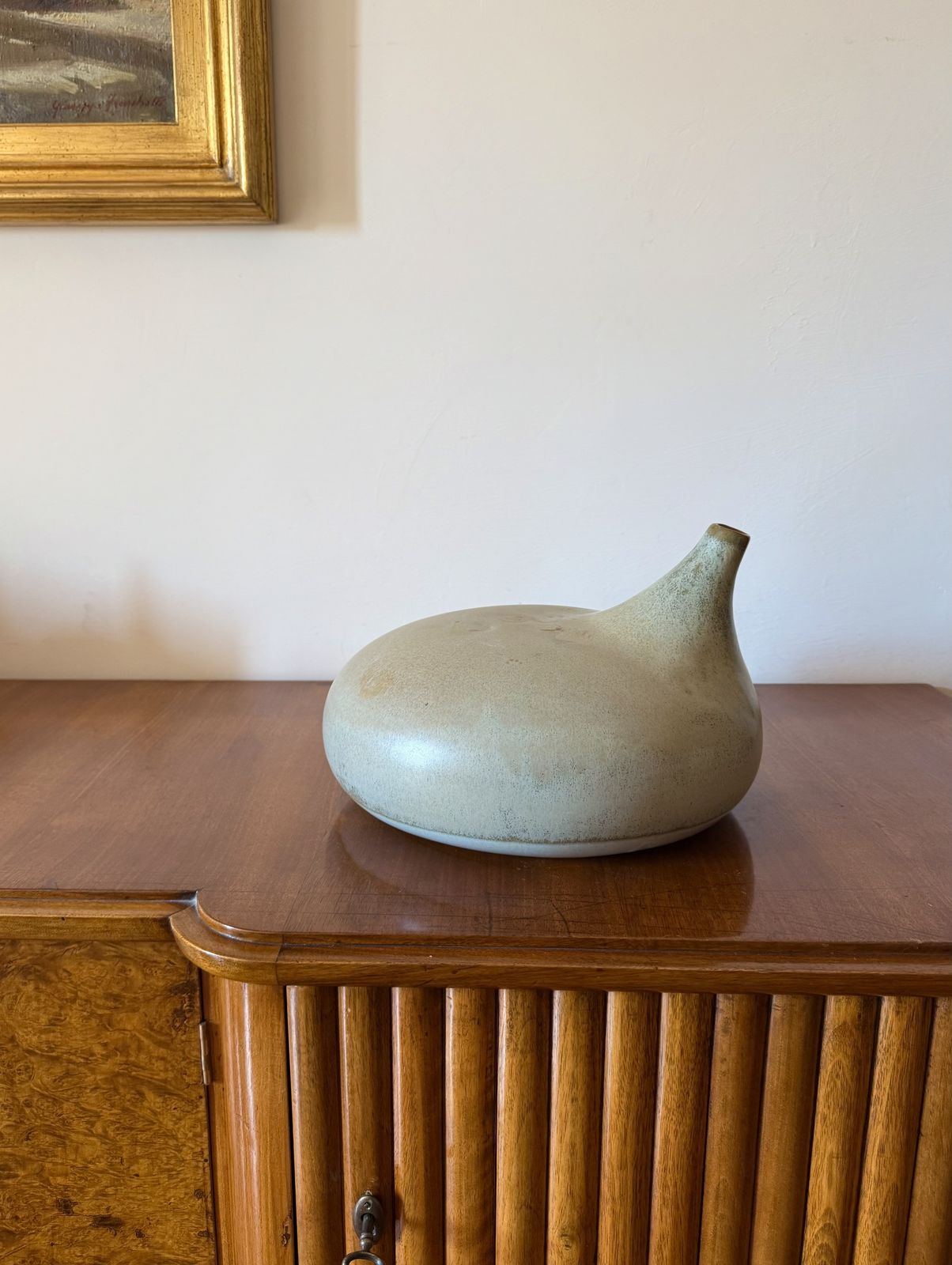 Mid Century Organic Modern Gres Vase, Franco Bucci Italy Ca. 1970 photo furniture
