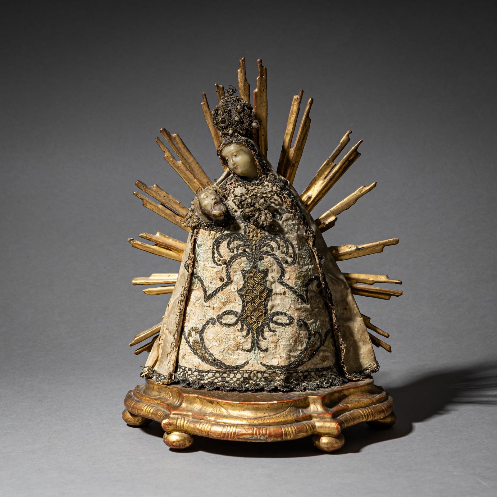 Barok Wasfiguur Van De Madonna, Duitsland, 18e Eeuw