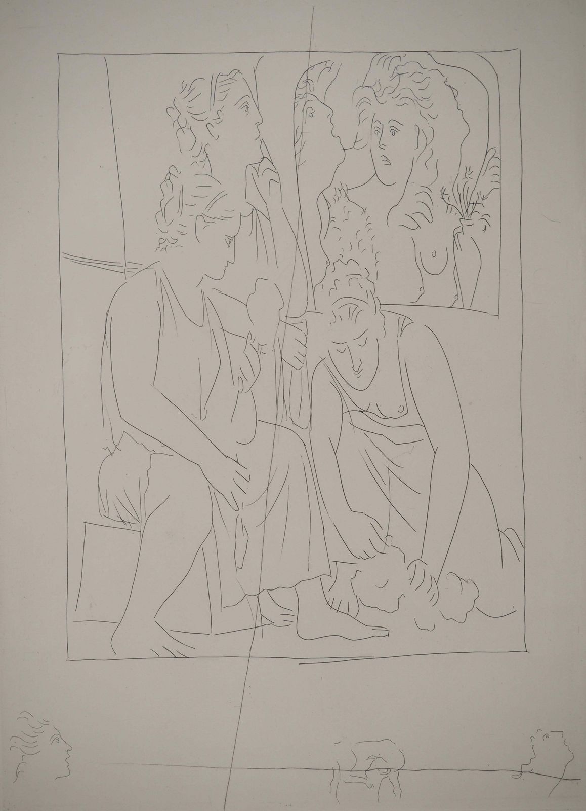 Pablo Picasso Métarmorphoses D'ovide, The Girls Of Minyas   Original Etching (Baer #150) 1936 photo for sale