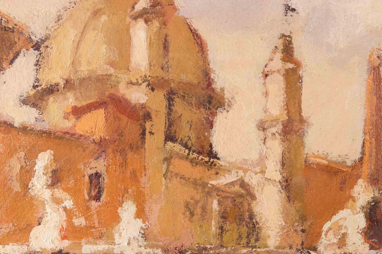 Franco Marzilli View Of Rome   Oil Painting By Franco Marzilli   1970s 1970s photo for sale