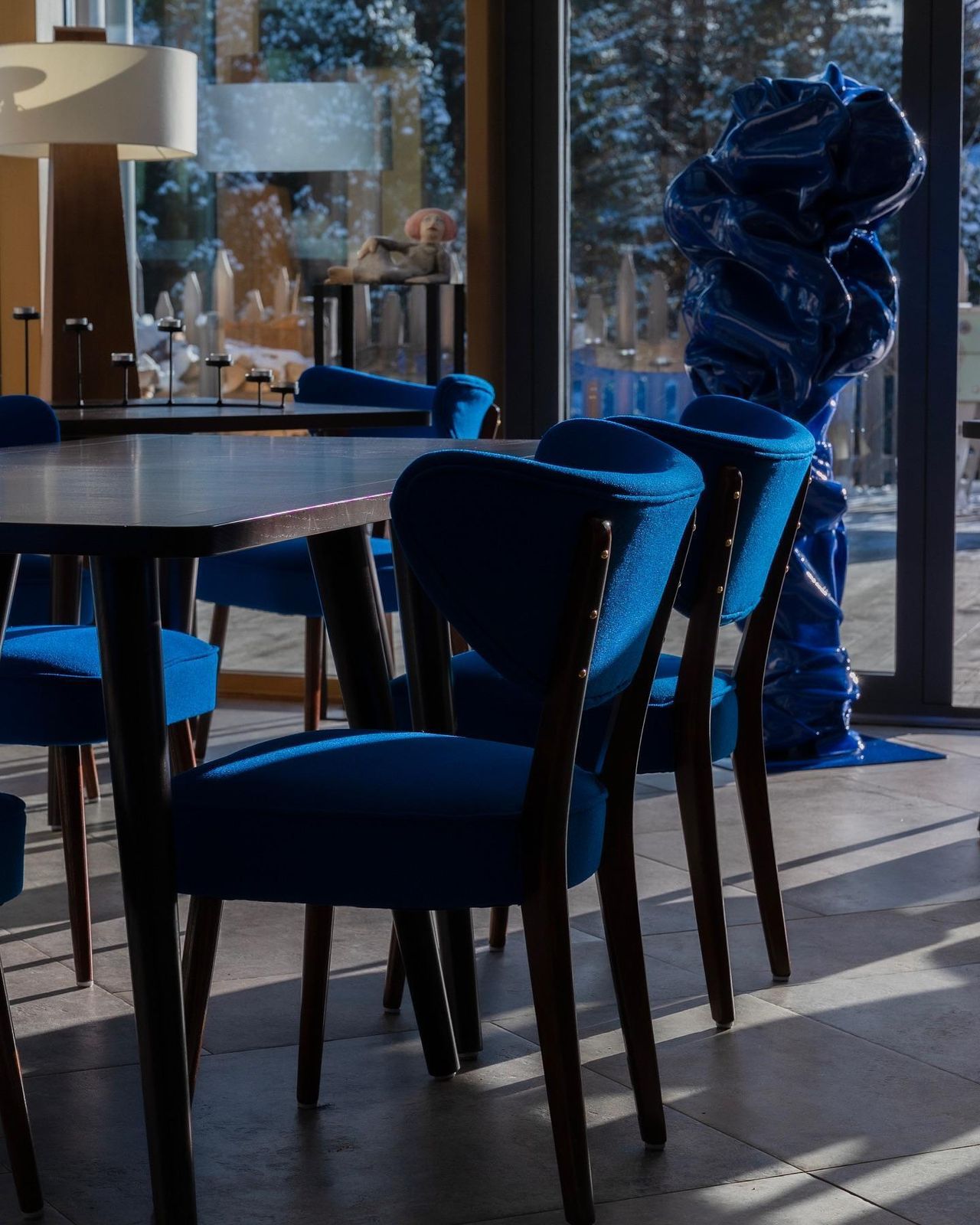 Vintola Studio Dining Chair, Navy Blue Velvet Perennials Fabric, Europe, Poland photo buy